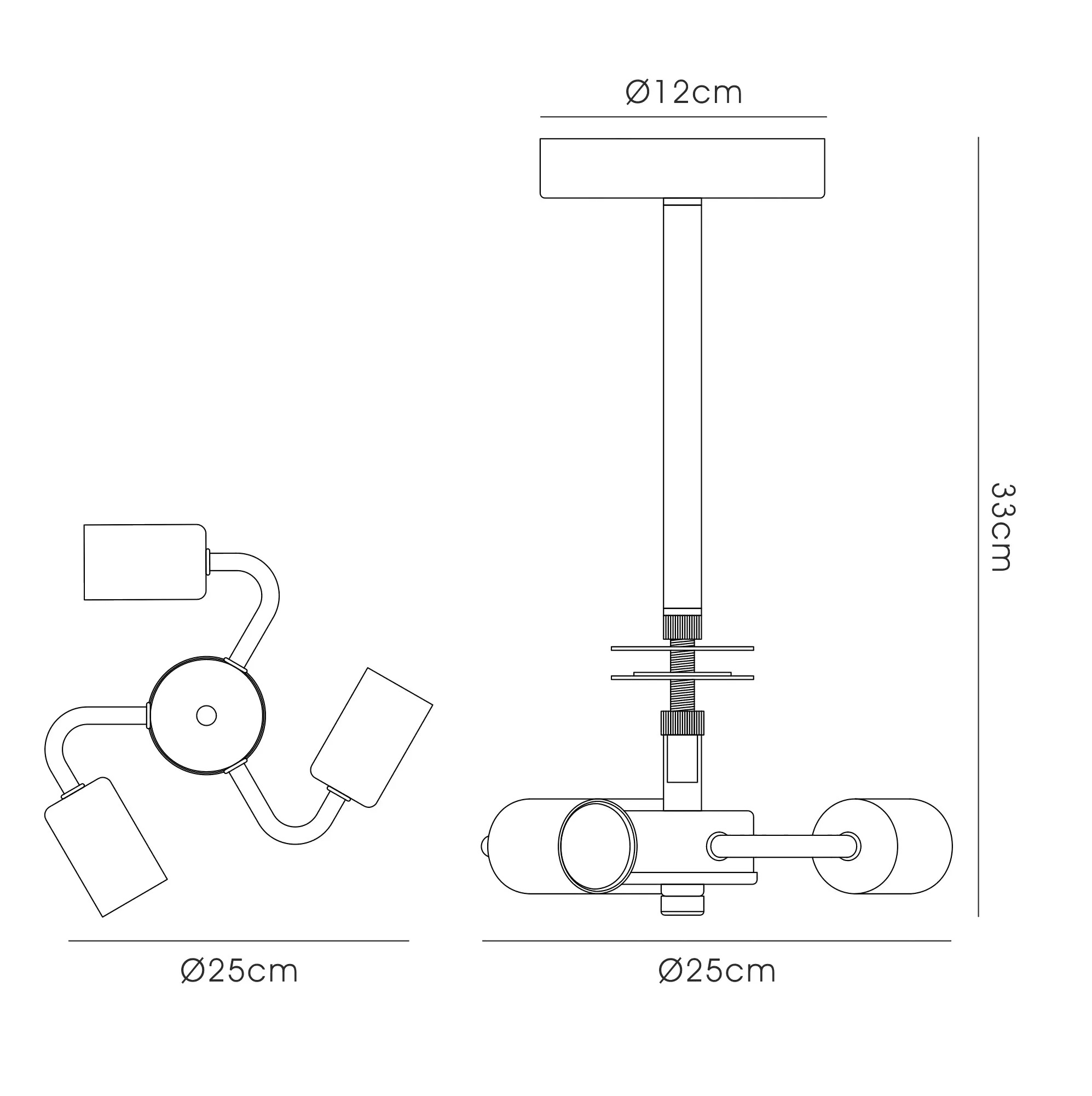 Baymont 50cm Semi Flush 3 Light Polished Chrome, Ivory Pearl, Frosted Diffuser DK0327  Deco Baymont CH IV
